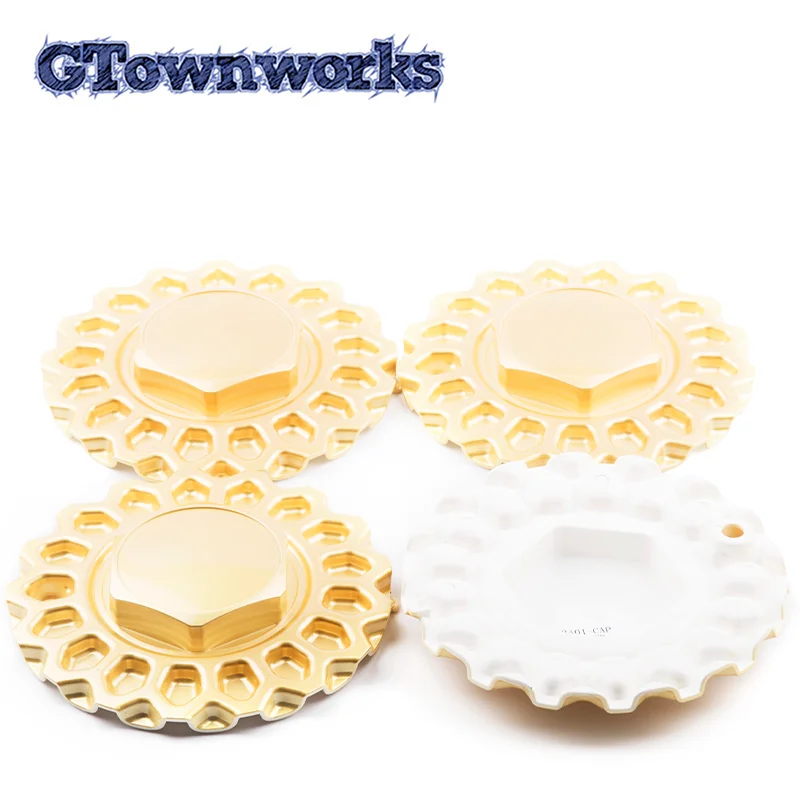 

GTowmworks 4pcs 152mm(5.98in) 65mm(2.56in) Chrome Gold Wheel Hub Cover For Rim Center Cap Car Tuning Styling Hubcap Accessories