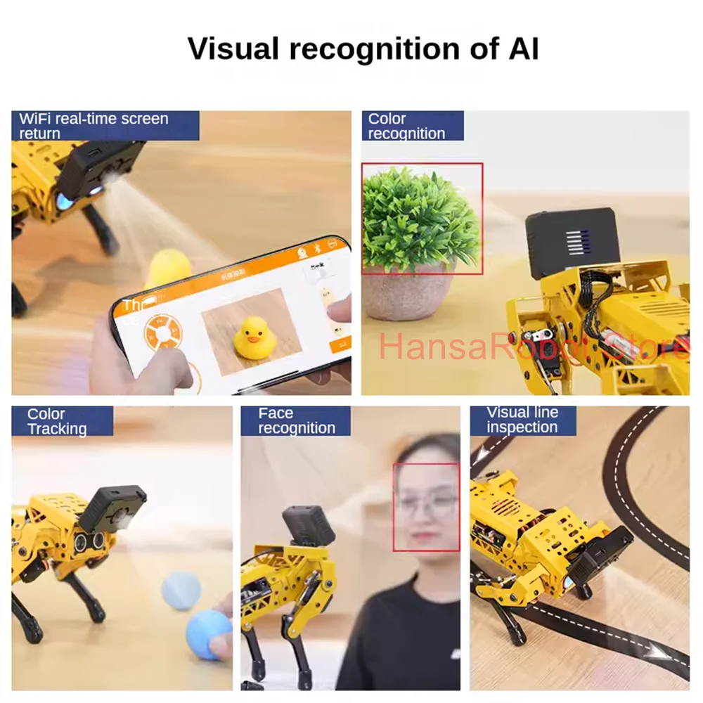 Hiwonder ESP32 Quadruped AI Robot Dog Mechdog Intelligent Visual Bionic Robotics Kit Python Graphical Programming