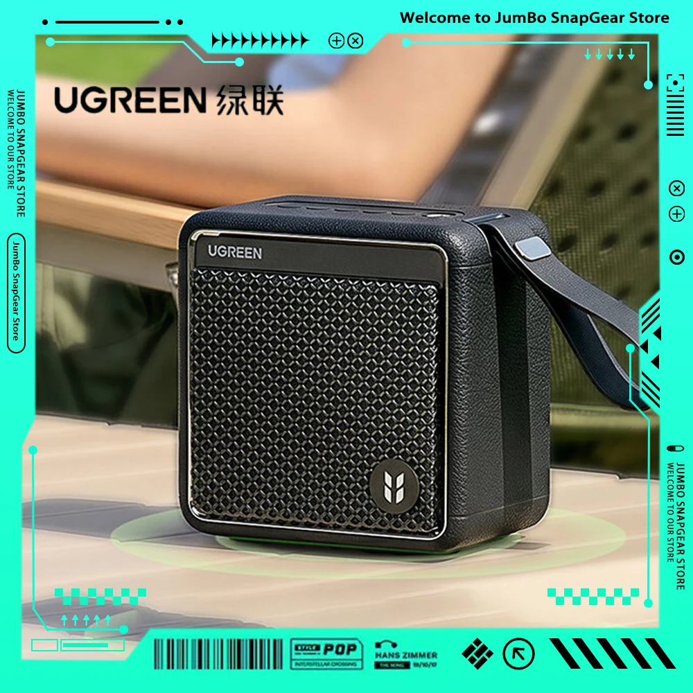 UGREEN M3 Portable Wireless Bluetooth Speaker High Volume And High Quality Outdoor Waterproof Subwoofer Sonic Drainage Audio
