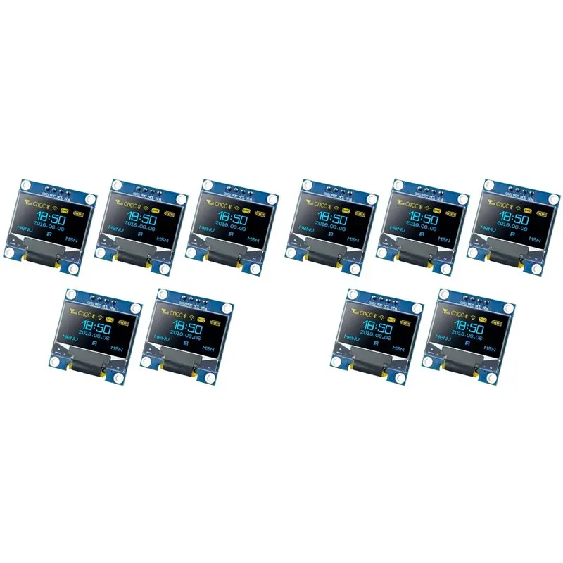 

0.96 Inch 10PCS OLED I2C Display Module For Arduino Raspberry PI 128X64 Pixel IIC Serial Self-Luminous Display Module