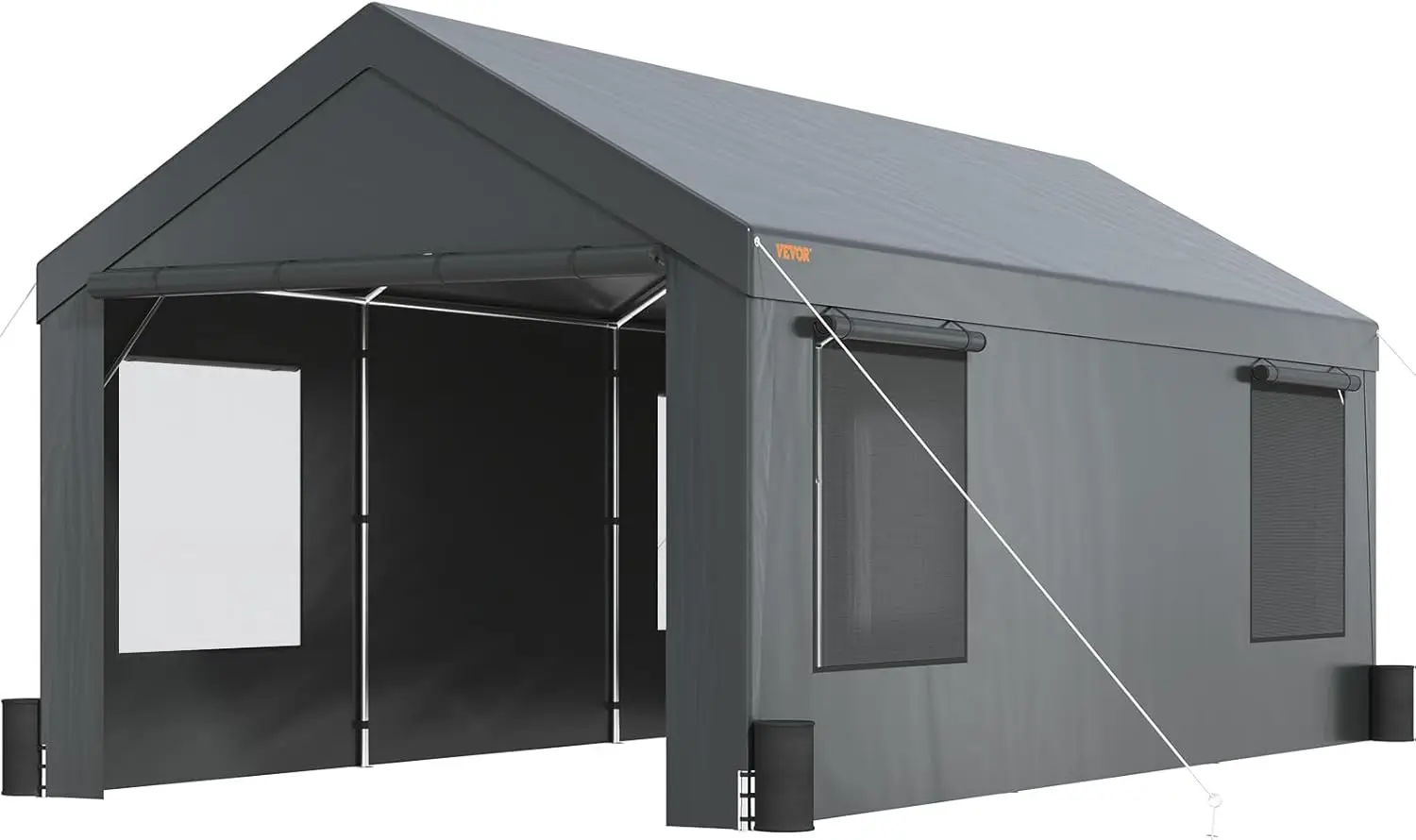 Heavy Duty Carport Car Canopy, Portable Garage Car Port with Roll-up Ventilated Windows & Removable Sidewalls, UV Resistant Wate