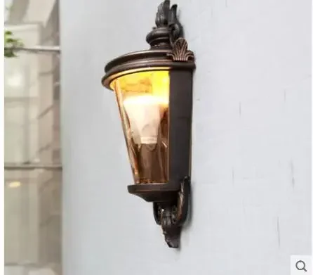 European outdoor waterproof balcony light courtyard aisle corridor lights retro wind wall lamp