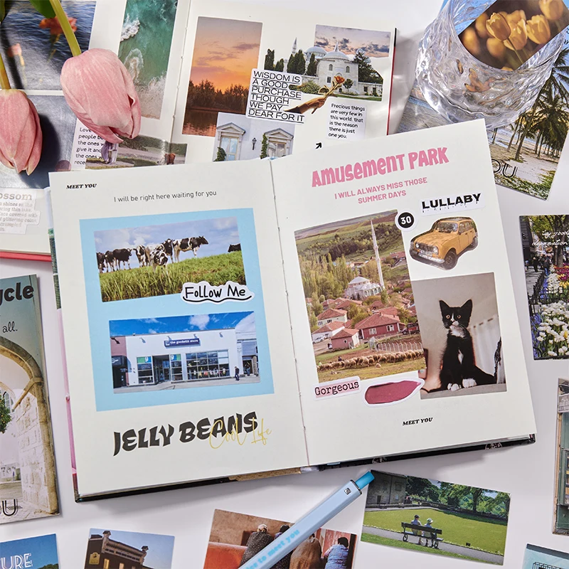 8 упаковок/партия, наклейки в стиле ретро