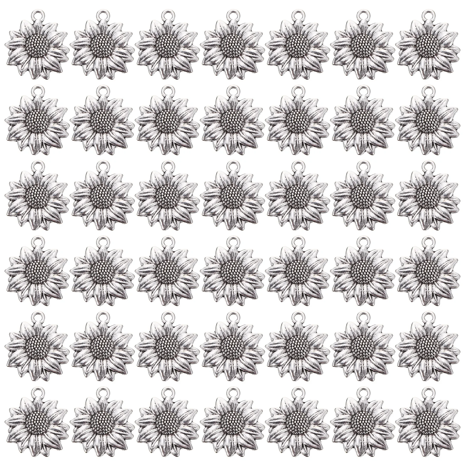 

100pcs Alloy Sunflower Jewelry Accessories Durable Smooth Metal Decorative Charm DIY Bracelet Pendant Making Projects
