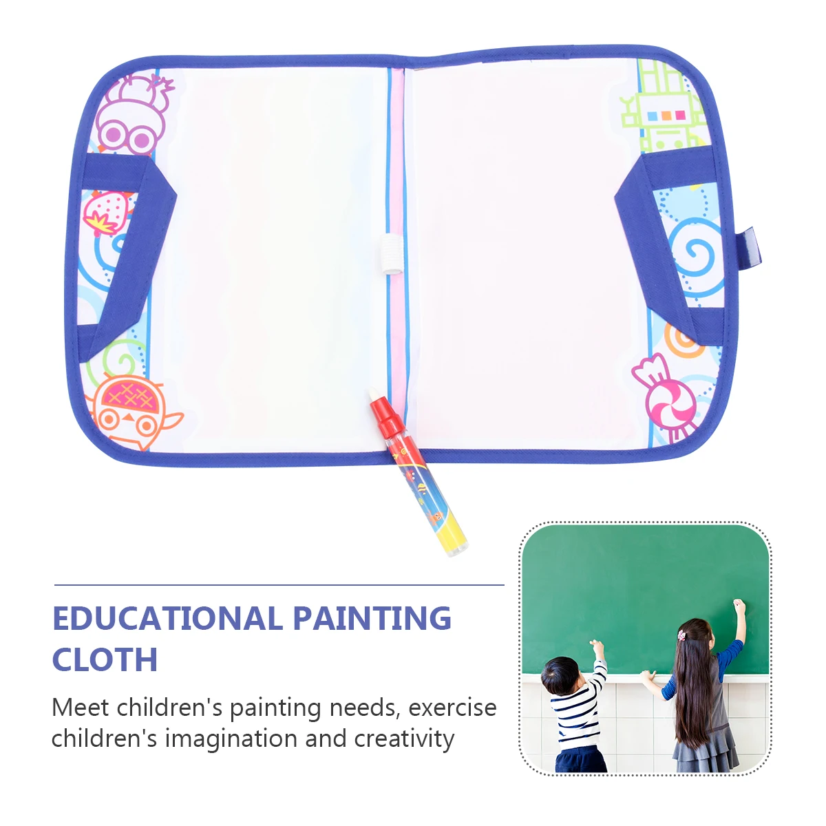 1pc Water Canvas Graffiti Painting Board Drawing Cloth Portable Blanket Child Kids Learning Toy Eco Friendly Safe