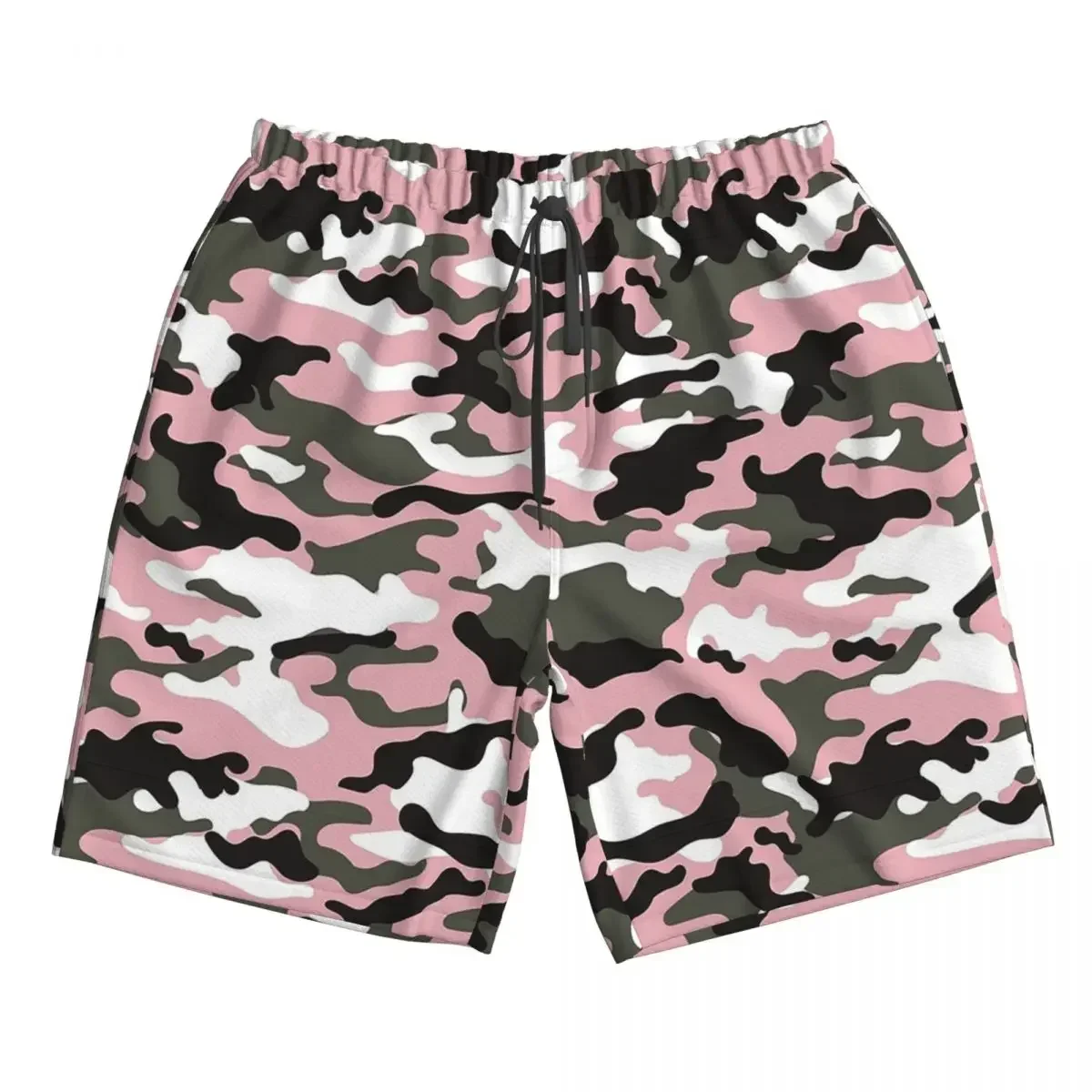 Pink Military Camo Pattern Girls Texture Squad Background Trunks Beach Board Shorts Casual Quick Dry Swim Summer Men Pants
