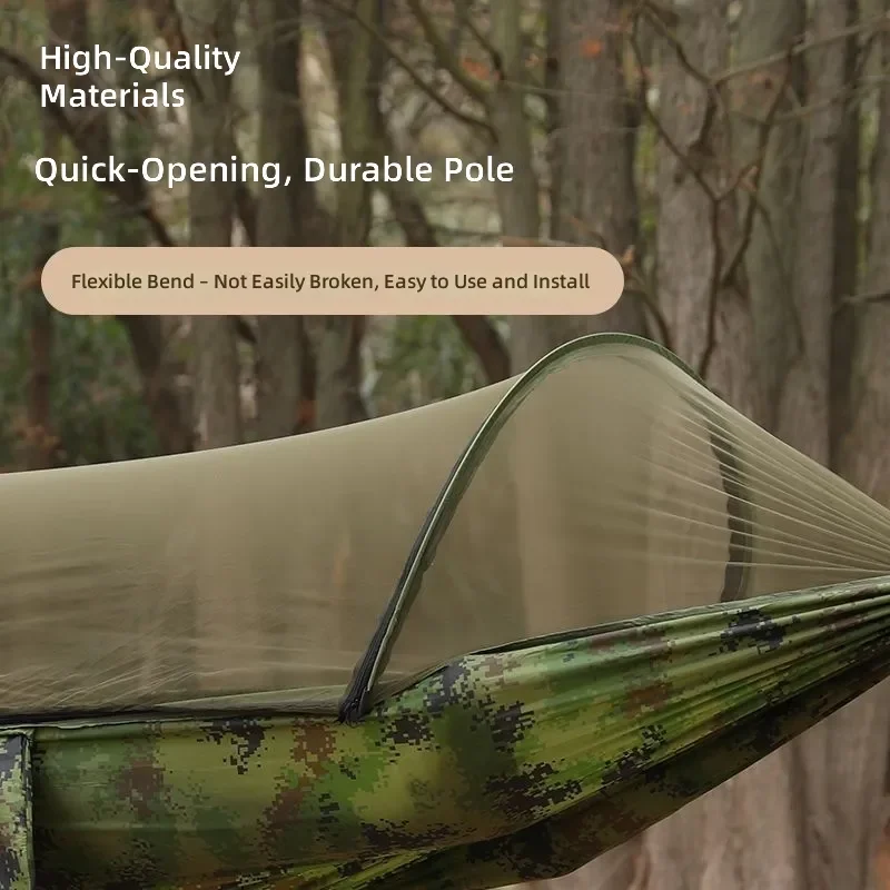 for Outdoor Hammock Quick Installation Automatic Quick Opening Anti-mosquito Stretch Hammock Camping Portable Durable