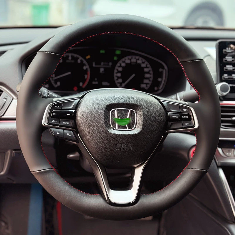 

Customized Hand-sewn Car Steering Wheel Cover for Honda Accord 10 2018-2022 Odyssey 2021-2026 City 2023-2025 Microfiber Leather