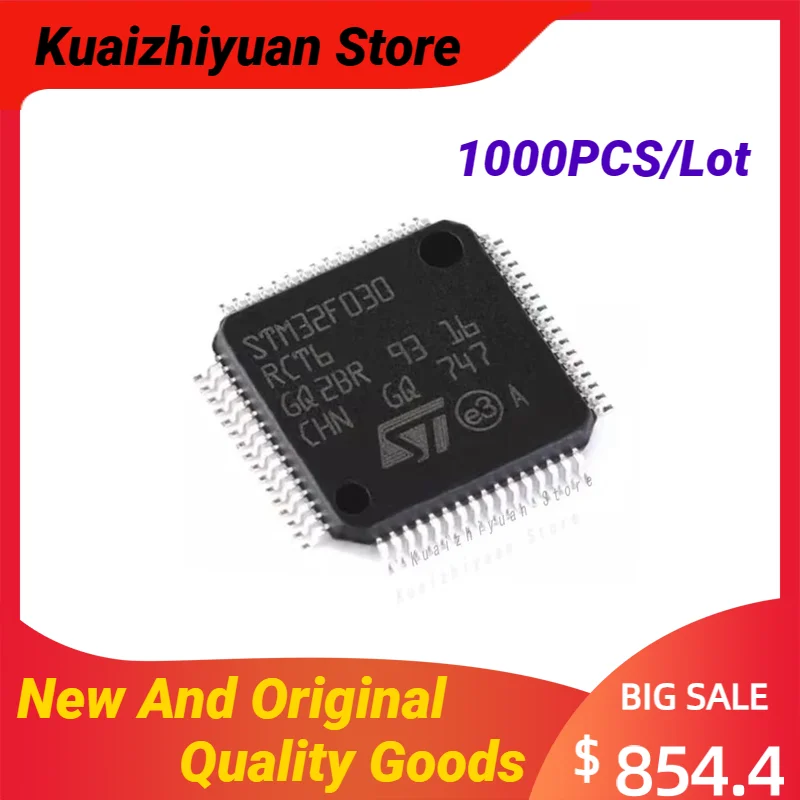 1000PCS/Lot New And Original STM32F030RCT6TR STM32F030RCT6 STM32F030RCT STM32F030RCT IC MCU LQFP-64 Chipset Quality Goods