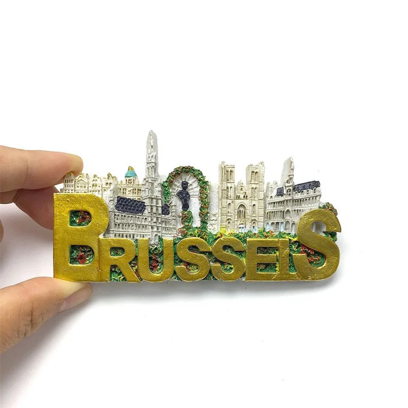 

Belgium Personalized Creative Brussels City Architecture Scenery Magnetic Fridge Magnet High-Value Travel Souvenir