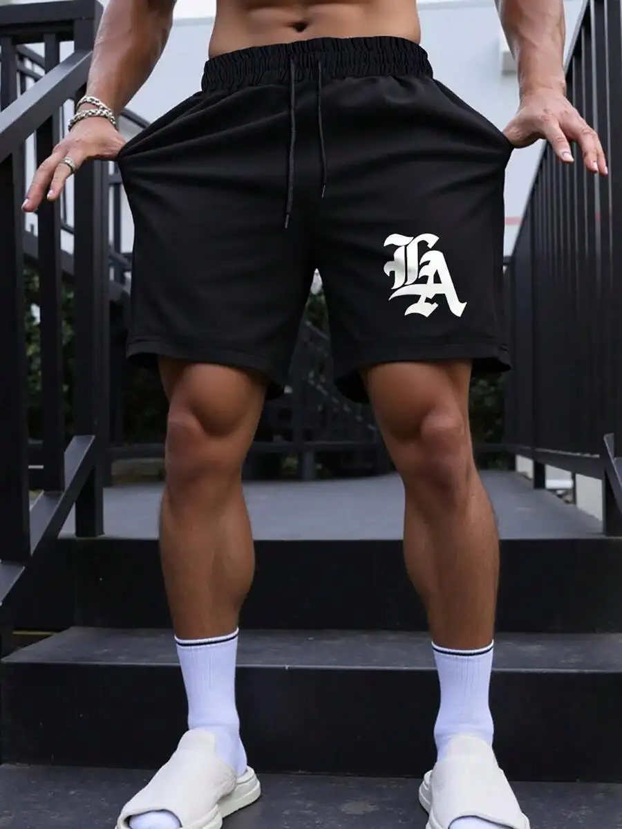 

Mens Casual Loose Drawstring Shorts Black Streetwear Outdoor Daily Wear