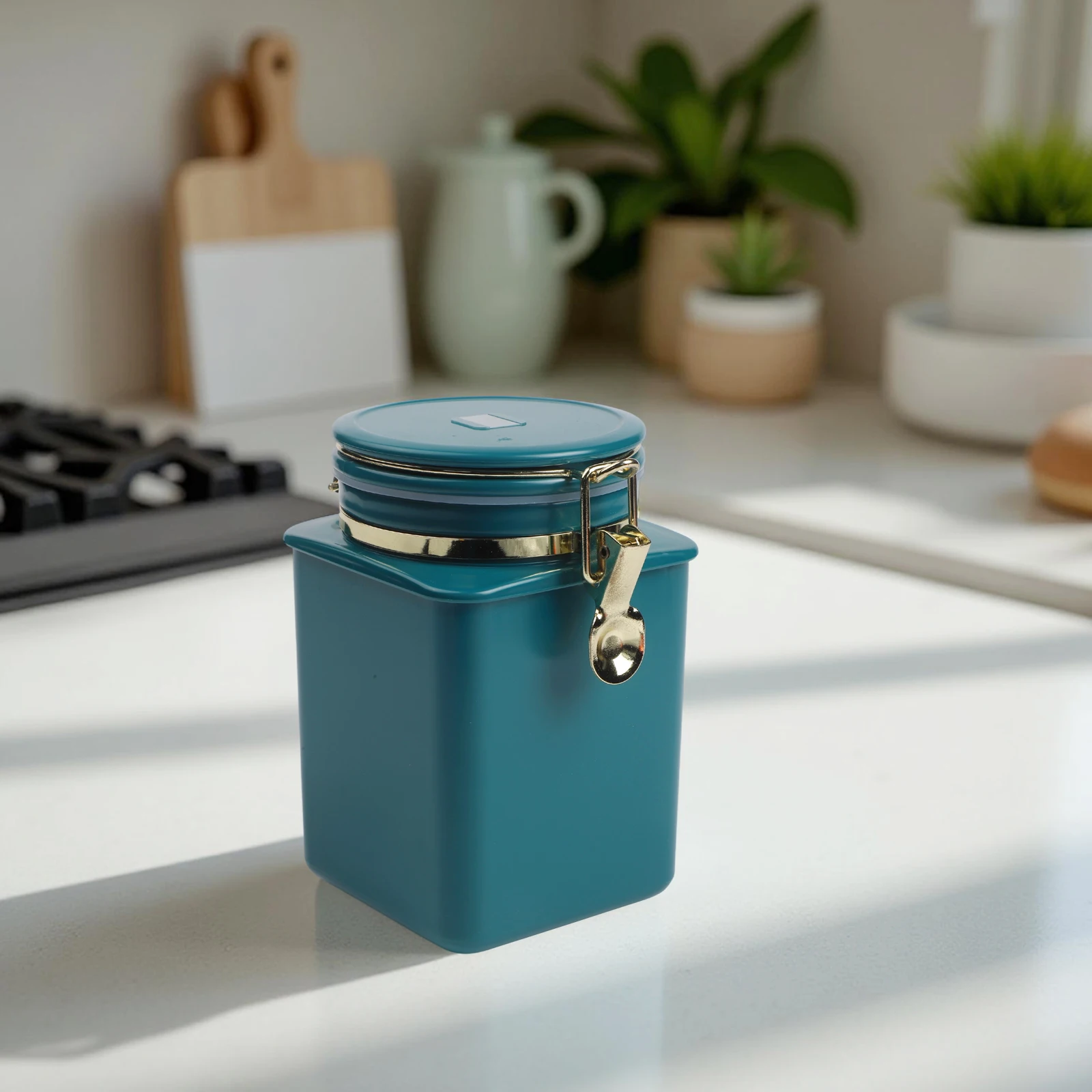 豆、コーヒー粉、シリアル用の密閉コーヒーキャニスター - 黄 - Food Storage Yellow のレビューと価格