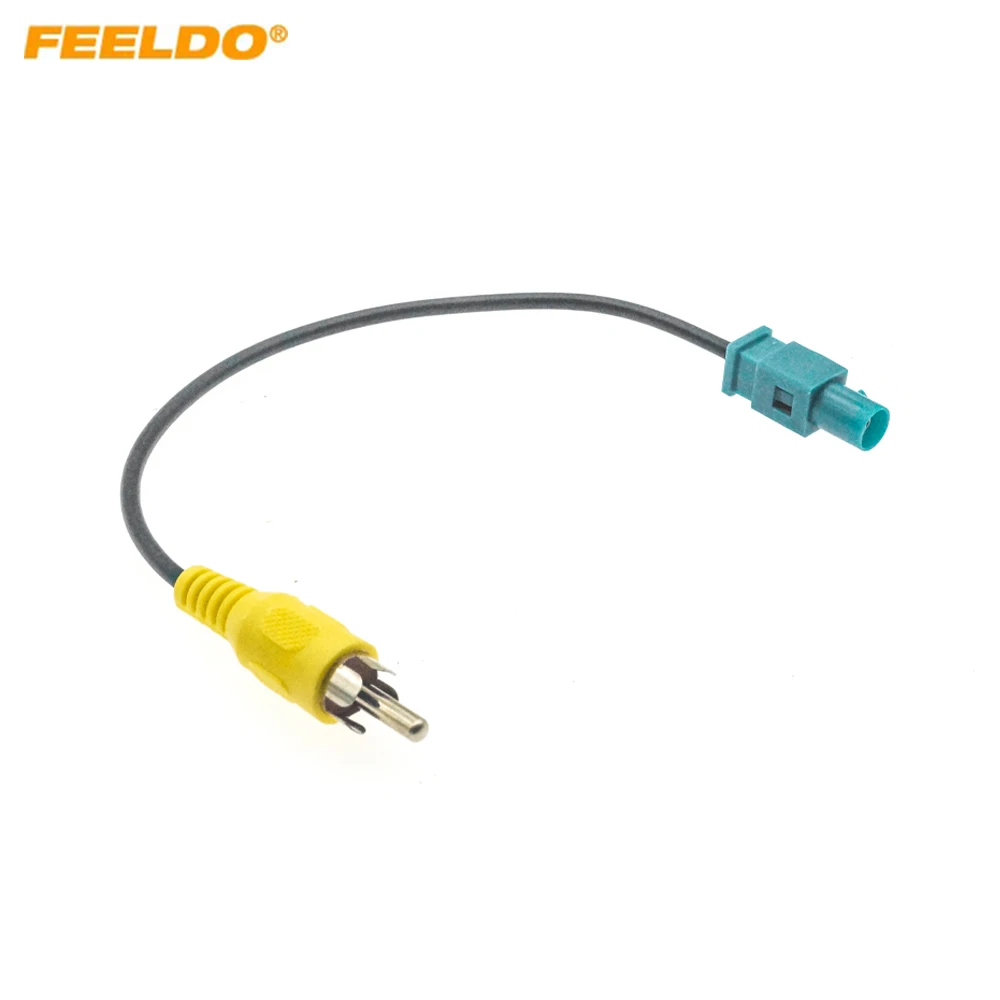 FEELDO Male Fakra To RCA Camera Retention Cable For Mercedes/Land Rover/Porsche/Ford Installation