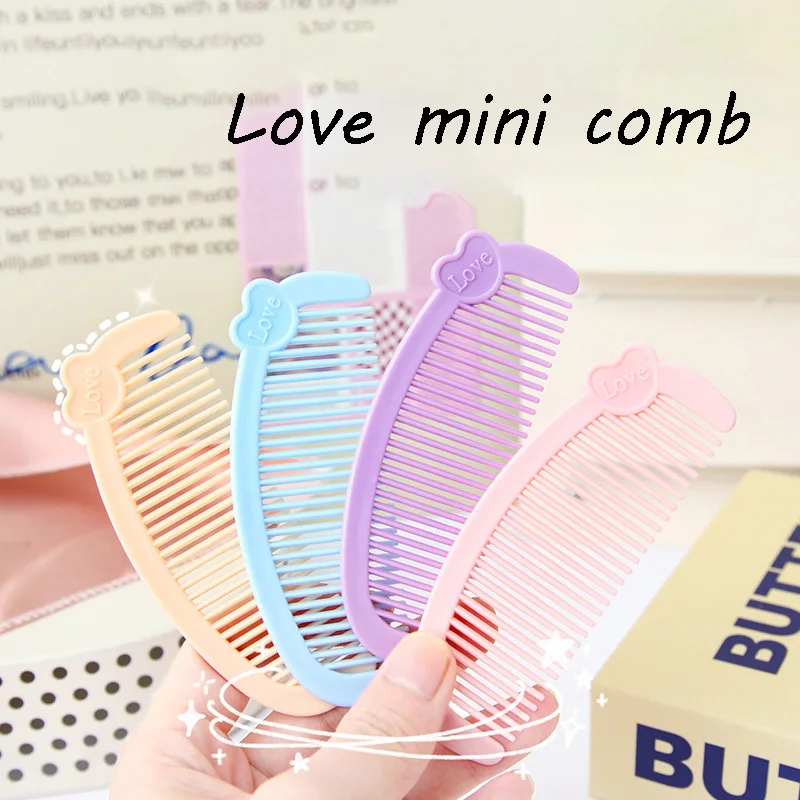 Cartoon Mini Comb Cute Children's Small Comb Student Portable Plastic Hairdressing Comb Color Hair Care