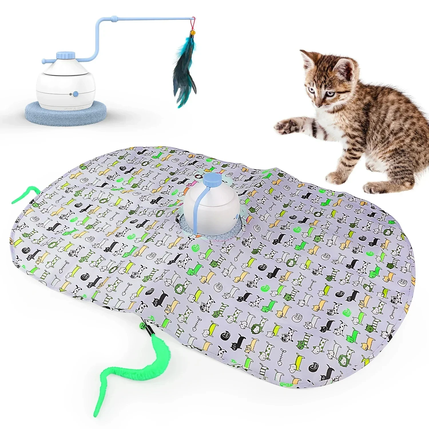 New Exciting Endless Interactive Motorized Cat Tower - Enhanced Cutting-Edge Electronic Kitten Toys for Indoor Cats - Automatic 