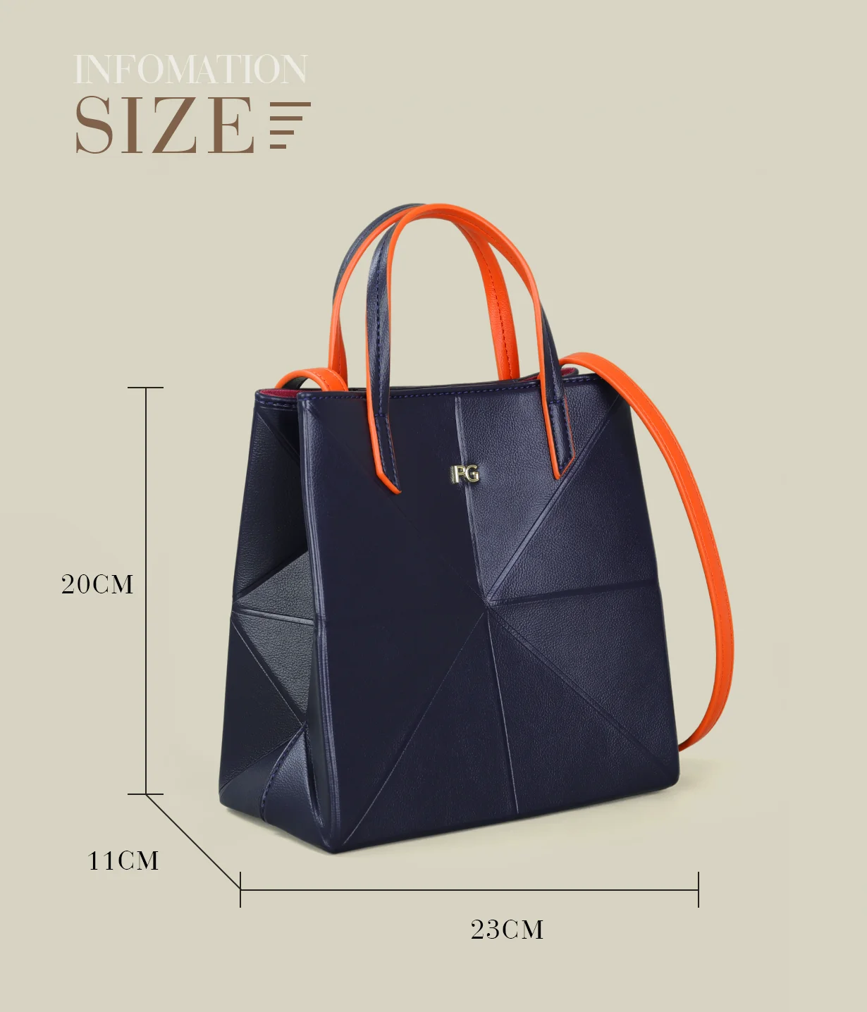 PG Cross shoulder or single shoulder classic simple yet fashionable foldable design women\'s handbag