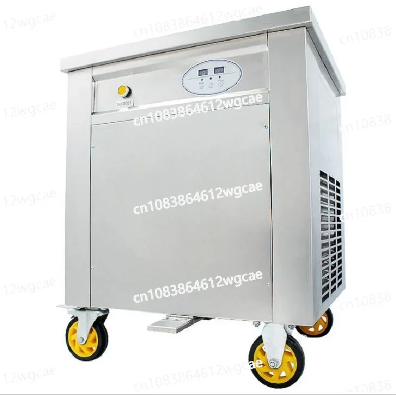 Electric deep fried ice cream roll making machine, stainless steel square pot deep fried fruit yogurt ice cream machine