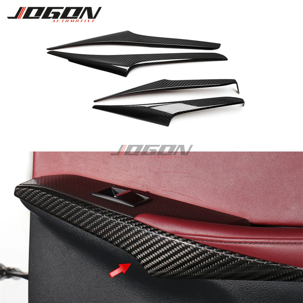 

4pcs Real Carbon Fiber for LEXUS IS IS250 IS300 IS350 2013- 2018 Car Accessories Inner Door Handle Armrest Panel Cover Trim