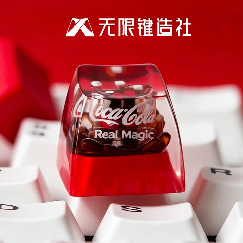 Keycaps Mechanical Keyboard Caps Coca-Cola Series Epoxy Resin Cute Custom Single Personality Can Replace ESC