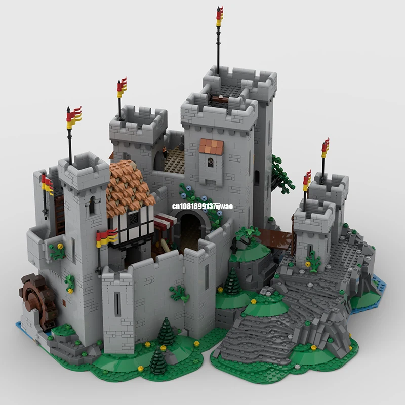 NEW 983PCS European Medieval Lion Knights\' Castle Front Towers model DIY creative ideas Child Toy Birthday Gift Blocks MOC-10305