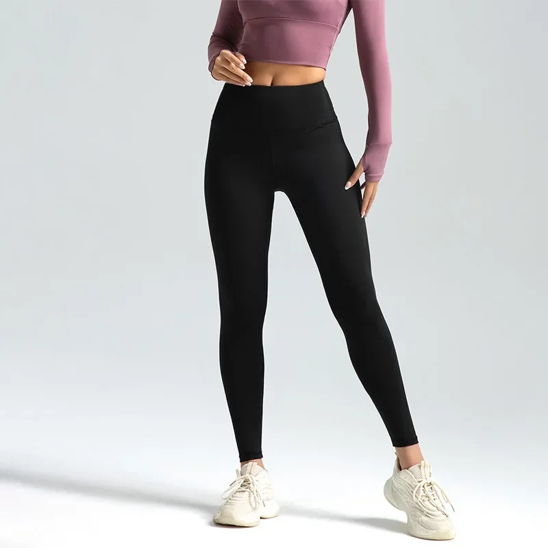 Pantalones de Yoga de cintura alta para mujer, ropa deportiva para gimnasio, mallas envolventes de cintura sin costuras para realzar la cadera,