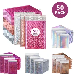 50pcs Delivery Bag Poly Mailing Kpop Packaging Supplies Self Seal Bubble Mailer Holographic Shipping Bags Small Business Plastic