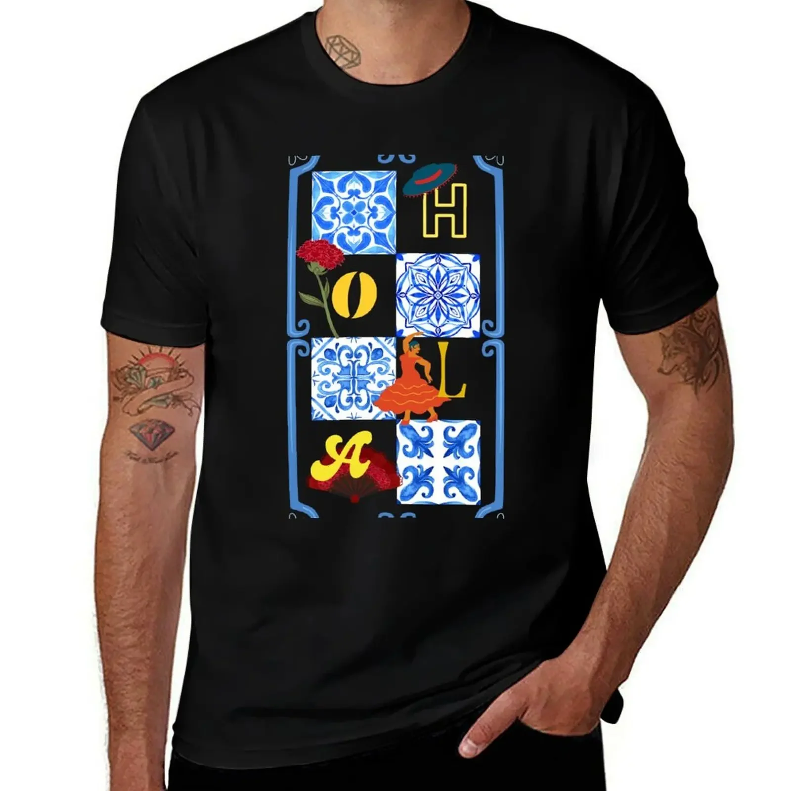 

Spanish Essentials Mosaic Tiles T-Shirt cute tops vintage anime shirt luxury t-shirt T-shirts for men cotton