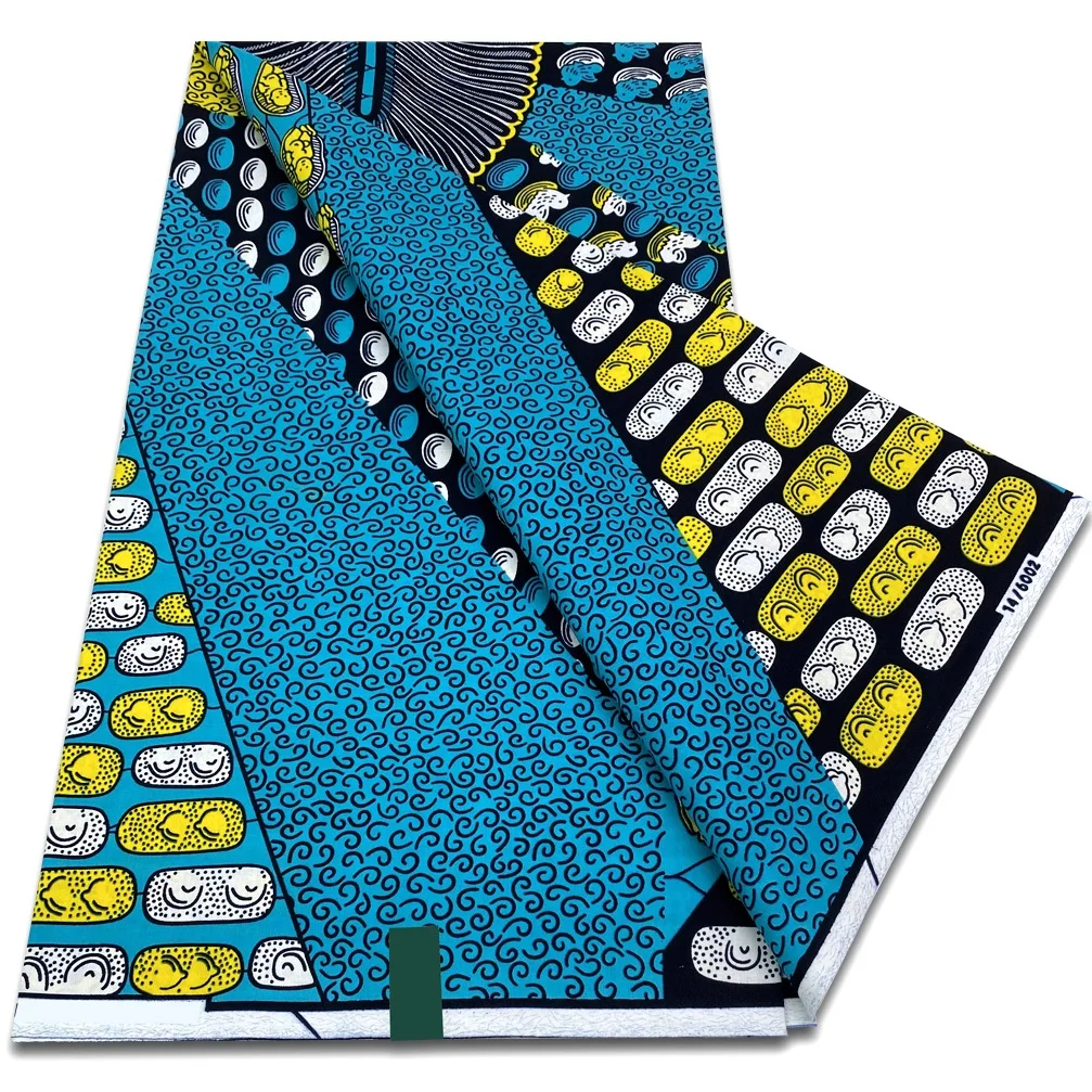 

100% Cotton Dutch Loincloth African Dress 6 Yards Veritable Wax Guaranteed Real Wax Print Fabric