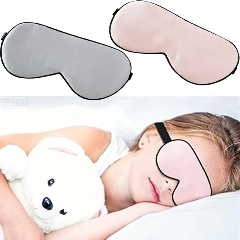 

2packs/100% Mulberry Silk Sleep Mask, Eye Cover Adjustable Strap, Soft Breathable Blindfold for Total Blackout for Travel & Home