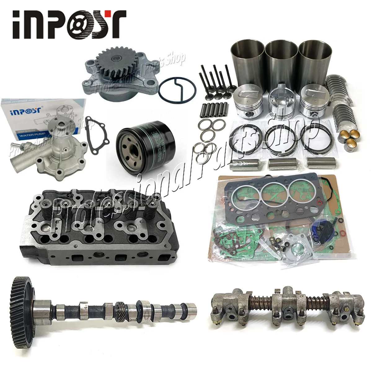 

S3L2 Overhaul Rebuild Kit for Mitsubishi Excavator CAT 302.5C water pump Oil Pump Oil filter Complete Cylinder Head