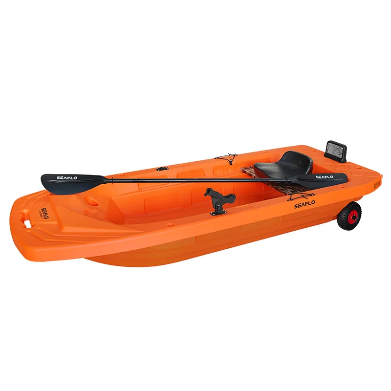 Barco de Kayak barato de longitud de fábrica SEAFLO, barcos de polietileno moldeados por soplado de múltiples funciones para pesca de plástico HDPE a la venta