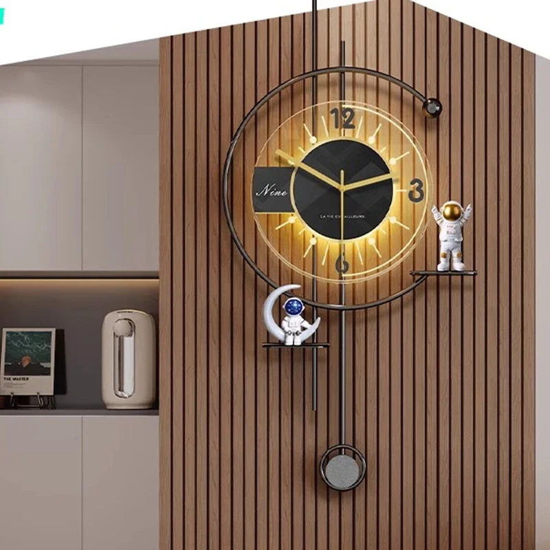 Design Luxury Wall Clock Restaurant Aesthetic Silent Creative Minimalist Wall Watch Nordic Horloge Murale Living Room Decoration