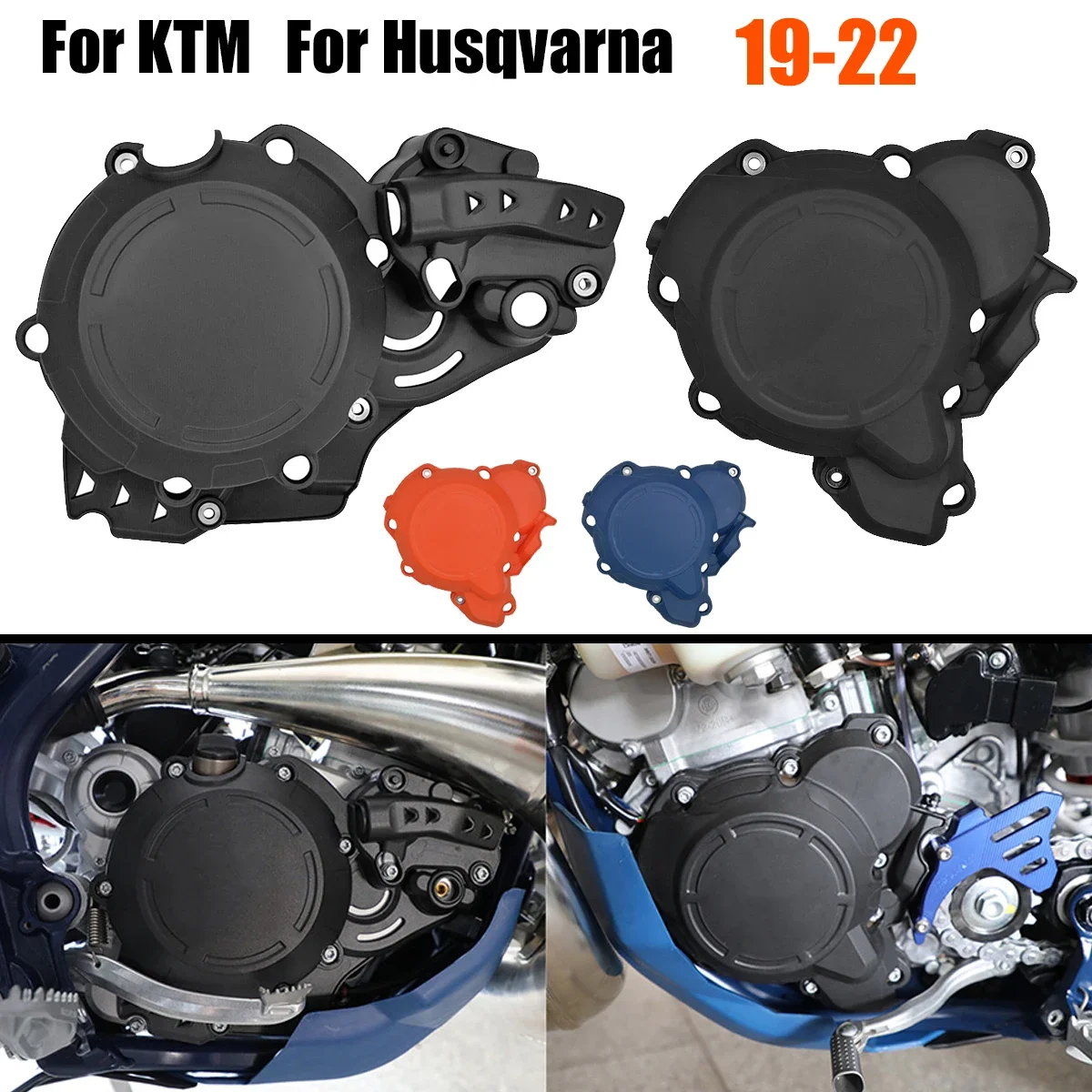 

Motorcycle Lgnition Clutch Cover Guard Protector Kit For KTM EXC TPI 250 300 XC XCW 2017 2023 TPI SX250 For HUSQVARNA GAS GAS