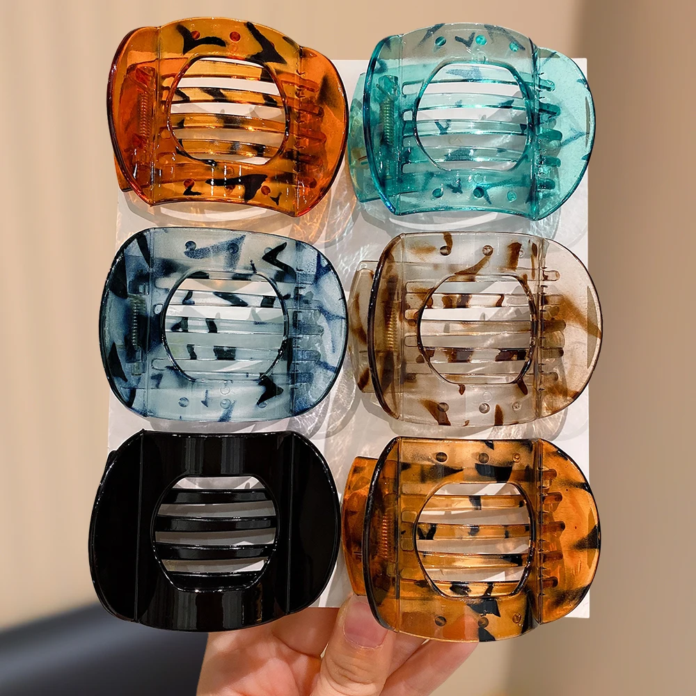 Épingles à cheveux demi-lune multicolores à motif irrégulier, cadeau élégant pour filles mignonnes, accessoires pour cheveux à la mode pour femmes, paquet de 6