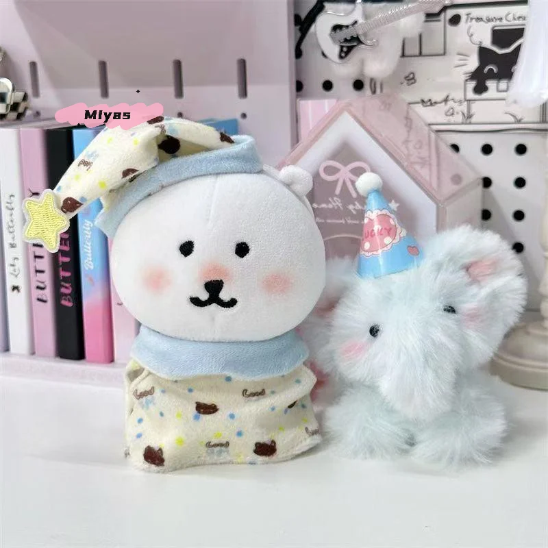 Cotton Doll Dress Clothes Set for 10-13cm Dolls - Joke Bears Cute Hat & Headband Changing Toy Doll Accessories
