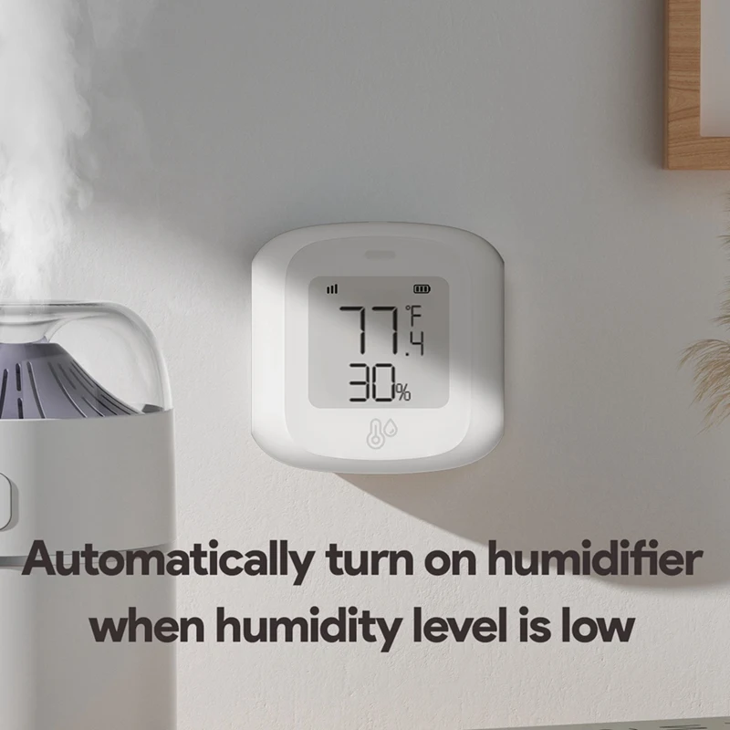Termometro igrometro interno con sensore di umidità della temperatura Tuya Smart Wifi con display LCD per Alexa Google Home