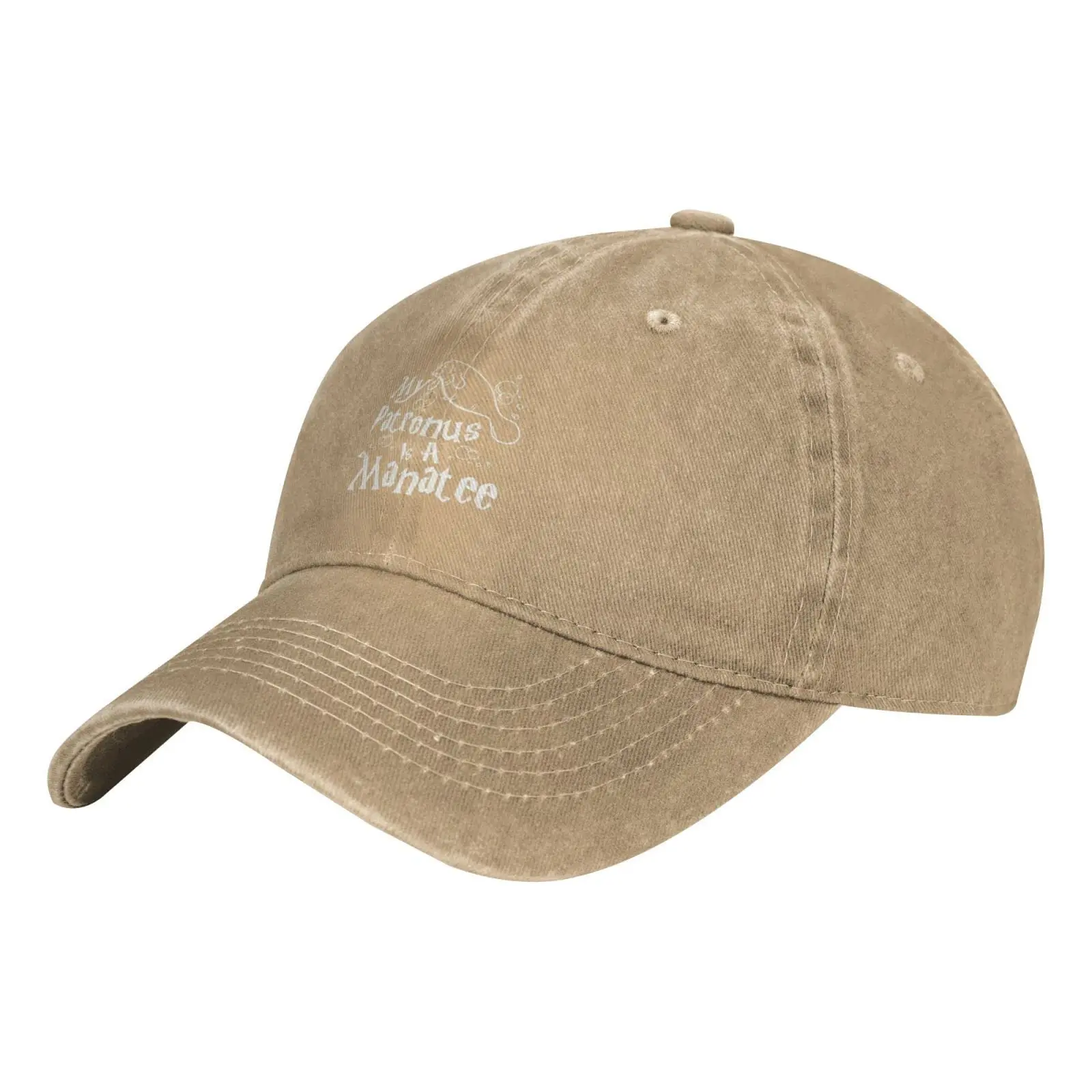 My Patronus is A Manatee Unisex Adjustable Cowboy Baseball Cap Jogging Washed Denim Hat