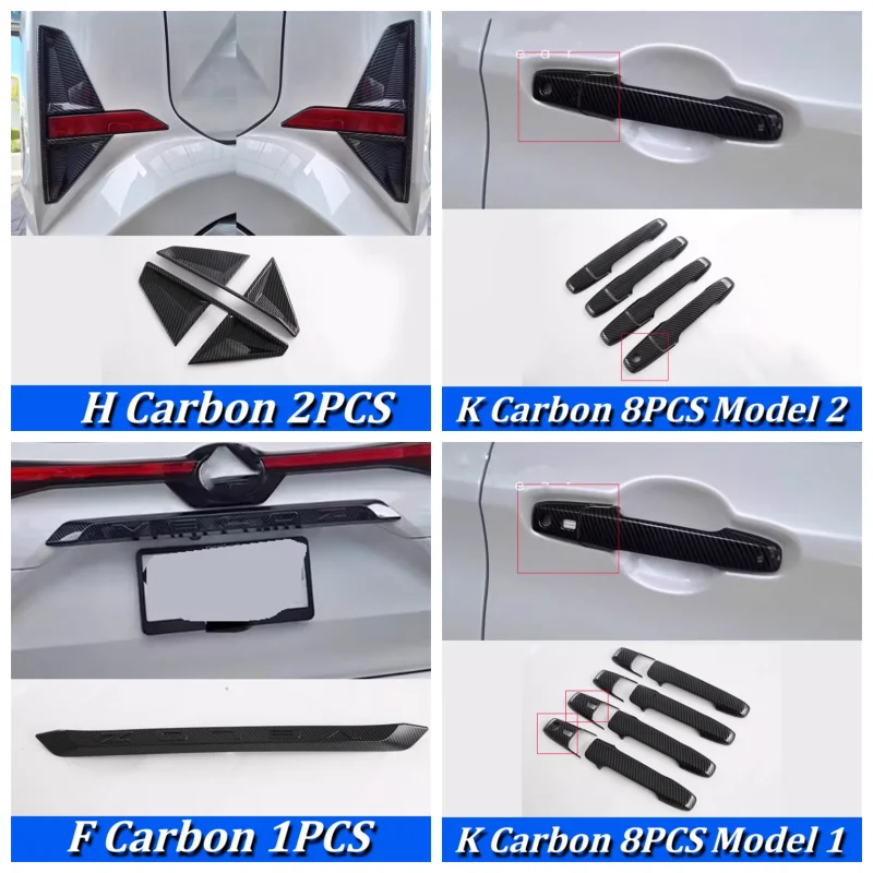 

For TOYOTA Veloz 2021-2024 Exterior Accessories Tailgate Tail Door Car Door Handle Catch Protection Cap Handle Bowl Cover Trim