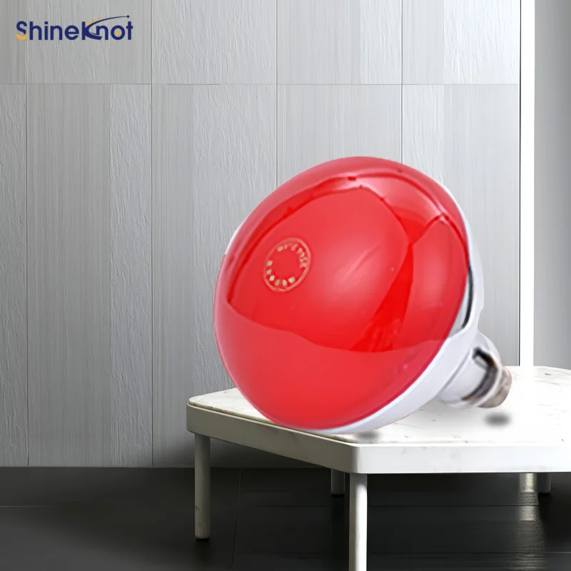 SHINEKNOT Infrared Electric Heating Lamp Red Light Bulb Gentle Light Waves High-Temperature Resistant Shatterproof Beauty Use