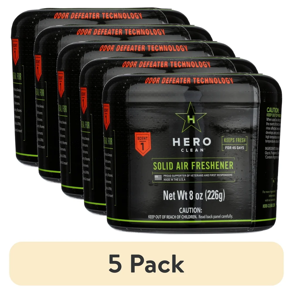 5 Pack Odor Absorbing Solid Air Freshener 8 Ounce Long Lasting Odor Eliminator Fresh Scent Home Car RV Pets Smoke