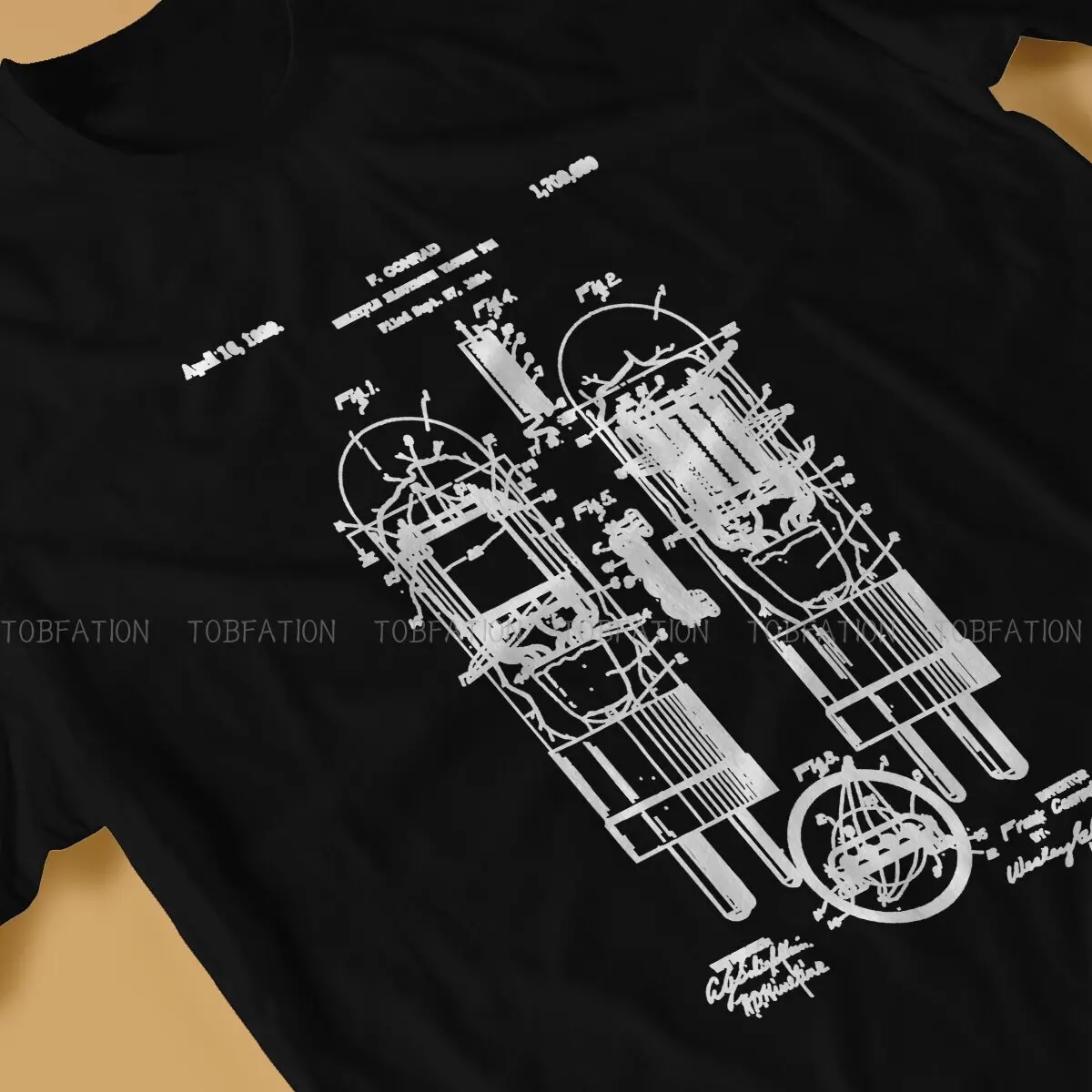 Patent 1924 O Neck TShirt Vacuum Tube Fabric Original T Shirt Man\'s Tops Big Sale