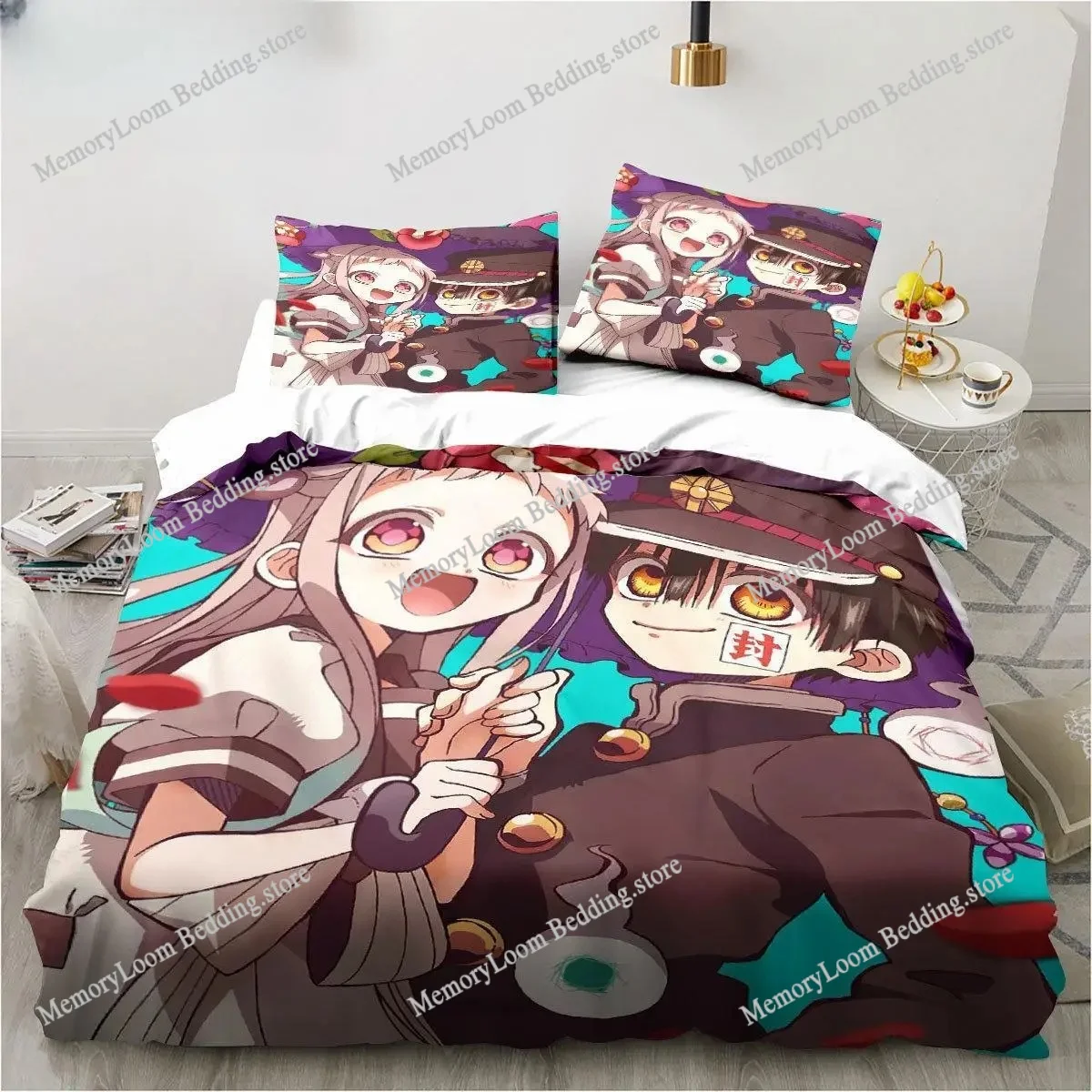 

Anime Toilet-Bound Hanako-kun 3D Printed Bedding Set Duvet Covers Pillowcases Comforter Bedding Set Bedclothes Bed Linen
