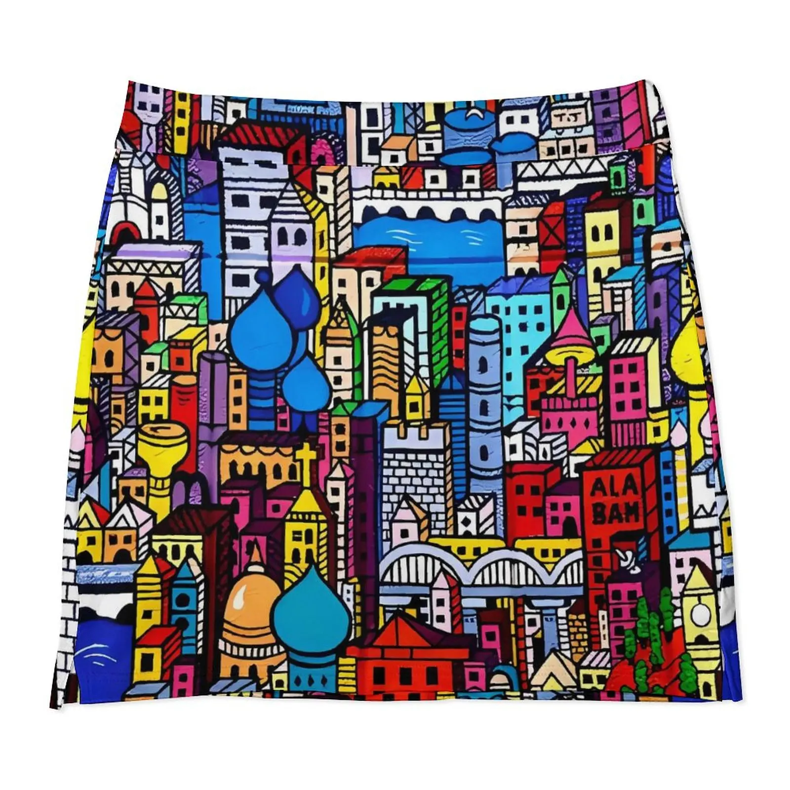 Graffit Art Skirt Summer Vintage Print Street Wear Casual A-line Skirts Vintage Mini Skirt Women Graphic Oversized Clothing image 5