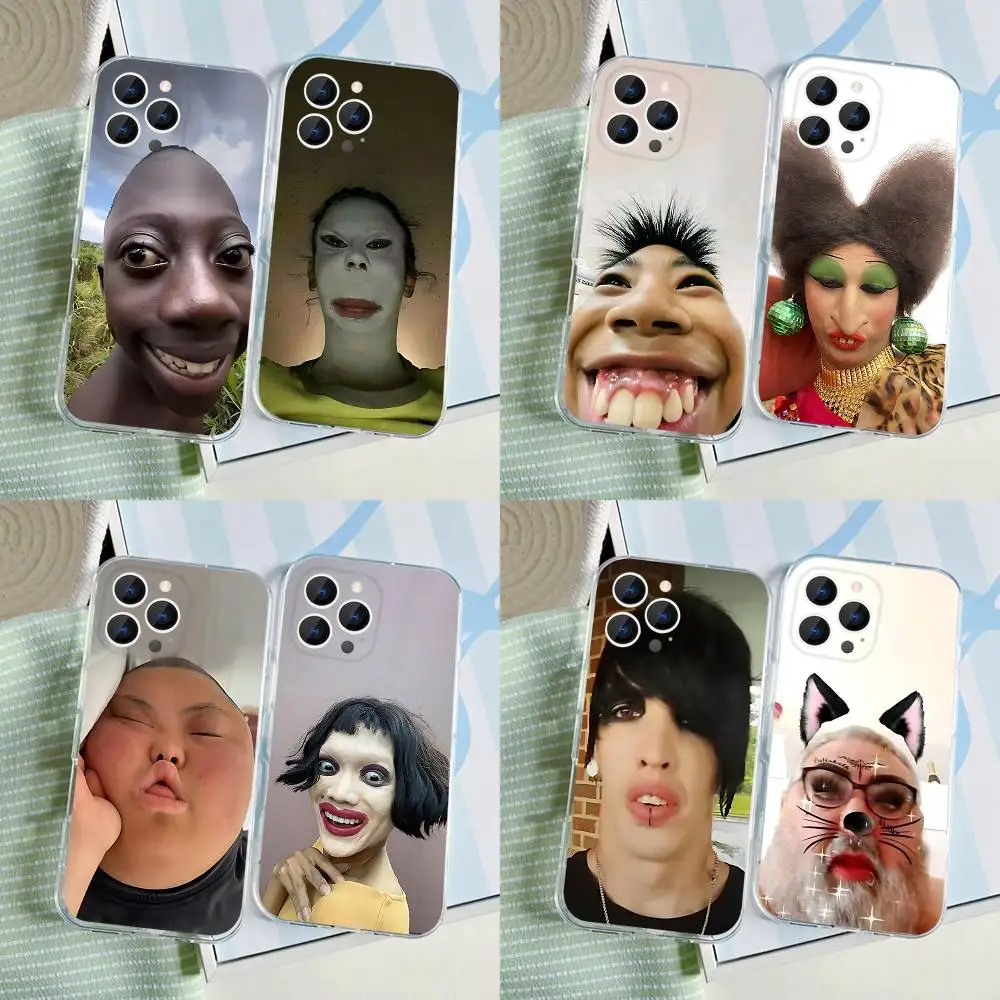 

Ugly Man Funny meme Phone Case for iPhone 16 15 14 13 12 11 17 Plus Pro Max X XR XS Max Soft Clear Tpu