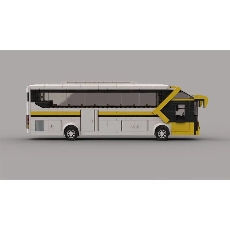 

MOC-157177 City Transport Long-Distance Bus Building Block Model, 590 Parts, Creative Birthday Gift Toy for Boys and Children