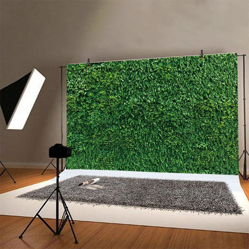 العشب خلفية الجدار لحفلة عيد ميلاد ، أوراق خضراء الزينة ، راية المساحات الخضراء ، خلفية صور الطبيعة ، التصوير الفوتوغرافي