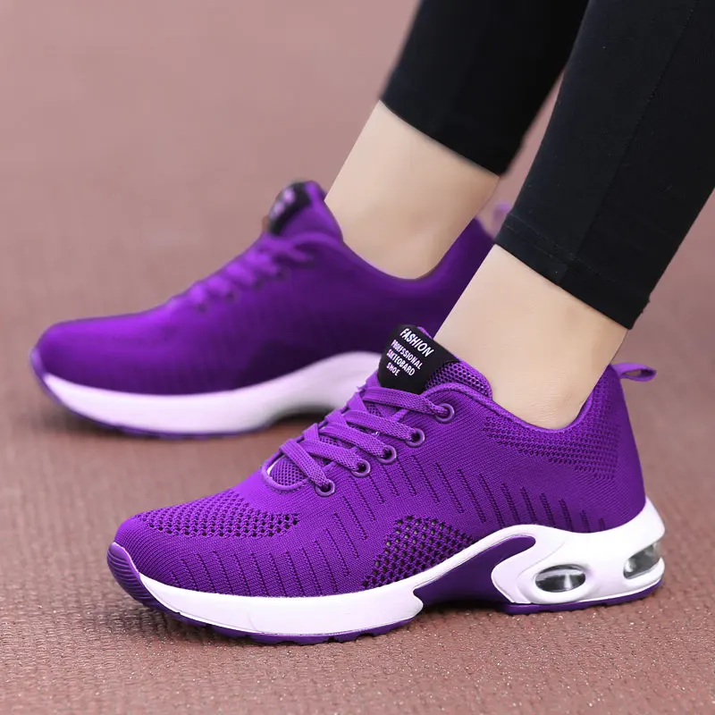 Scarpe da ginnastica casual con ammortizzazione d'aria da donna di nuova tendenza, traspiranti, autunno, primavera, ufficio, signora, lavoro, passeggiate, ragazze, studenti, scarpe sportive