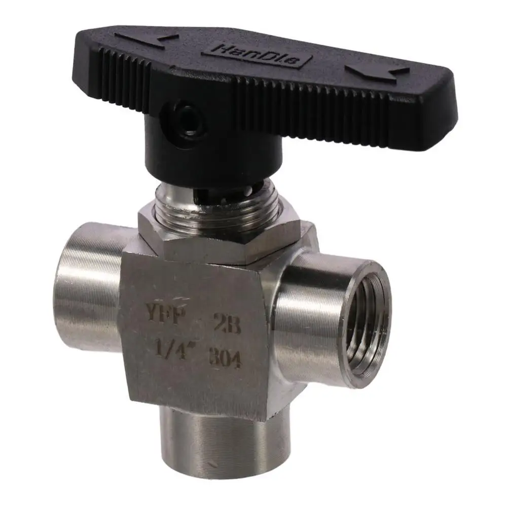 

Thread Spring Check Valve 3/8“ Ball Valve 3 Way BSPP Air Tube Hand Valve 1/4“ Female Thread Water Pipe Flow Control