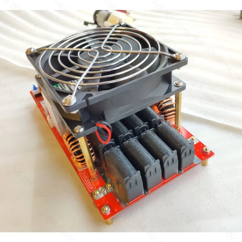 2000W 55A ZVS High Frequency Induction Heater Module Flyback Driver Heater Good Heat Dissipation + Coil +pump +Power Adapter