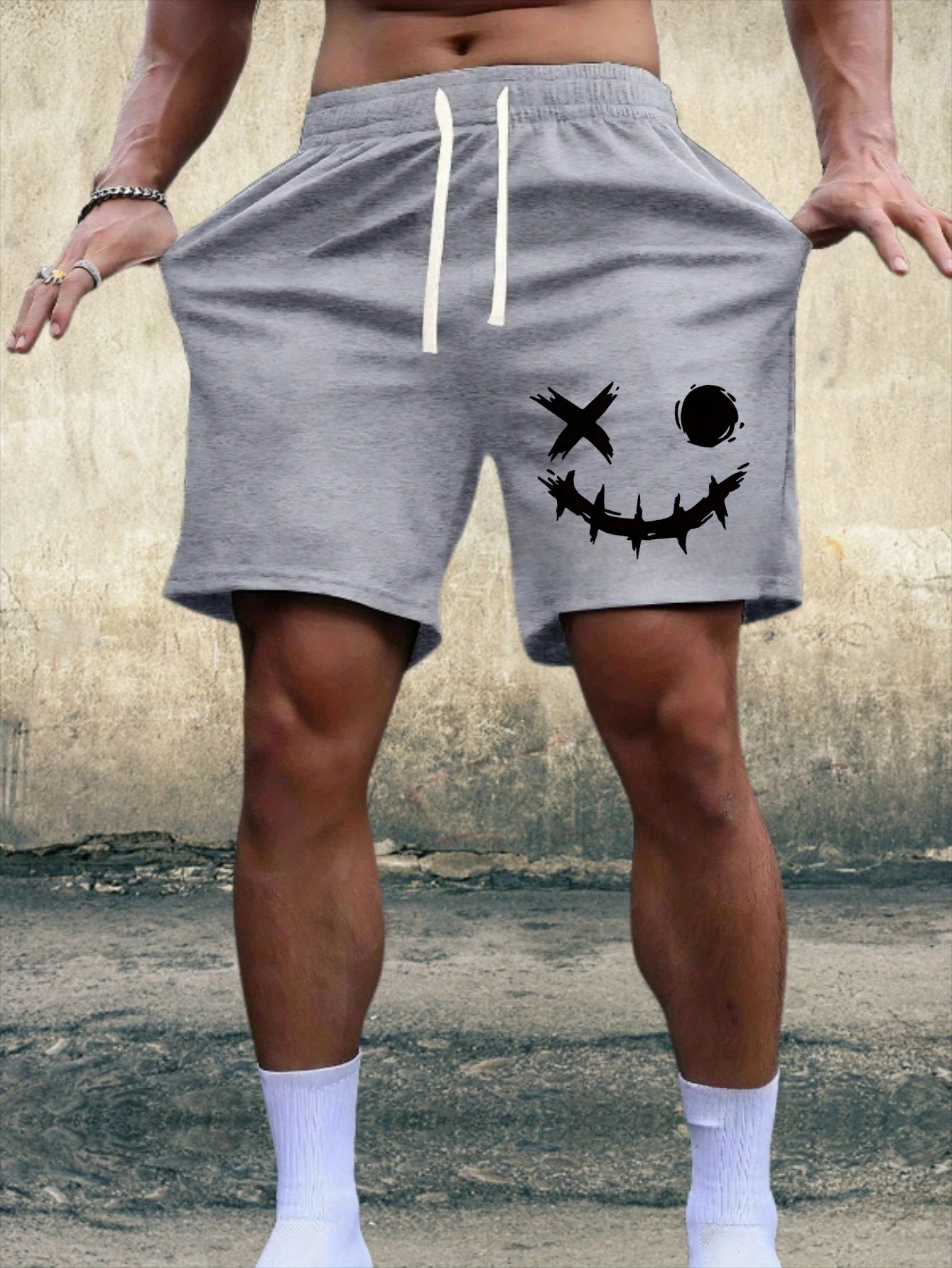 

Summer Men's Casual Abstract Letter Print Shorts Breathable Fabric Stylish Versatile Suitable for Sports and Everyday Wear